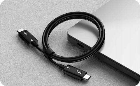 Certyfikowany kabel Thunderbolt 4 USB-C 2 m, jakość 40 Gbps 8K/60Hz Apple