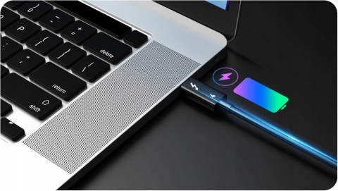 Certyfikowany kabel Thunderbolt 4 USB-C 2 m, jakość 40 Gbps 8K/60Hz Apple