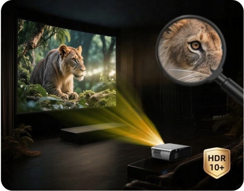 HIT ! RZUTNIK PROJEKTOR LED ANDROID 14 maXvision A9G PRO 1550 ANSI 4K NFC