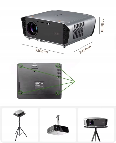 HIT ! RZUTNIK PROJEKTOR LED ANDROID 14 maXvision A9G PRO 1550 ANSI 4K NFC