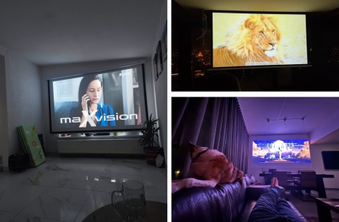 HIT ! RZUTNIK PROJEKTOR LED ANDROID 14 maXvision A9G PRO 1550 ANSI 4K NFC