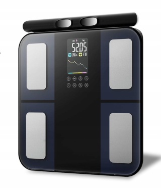 ŁAZIENKOWA WAGA ANALITYCZNA 8 Elektrod BIA Pomiar Składu Ciała APP BT 180kg