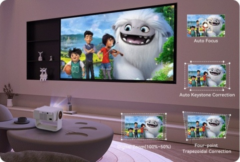 OFICIALNY NETFLIX ANDROID RZUTNIK PROJEKTOR LED maXvision APX-1 AUTO FOCUS