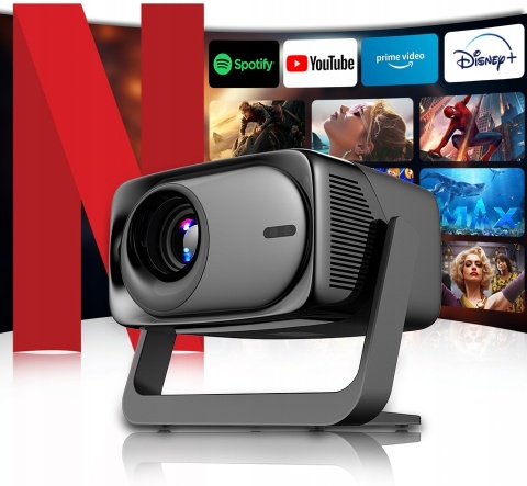 ORYGINALNY LINUX TV RZUTNIK PROJEKTOR LED maXvision LX1 1200 ANSI 4K AUTO