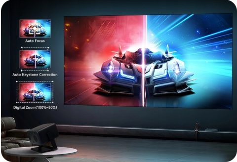 ORYGINALNY LINUX TV RZUTNIK PROJEKTOR LED maXvision LX1 1200 ANSI 4K AUTO