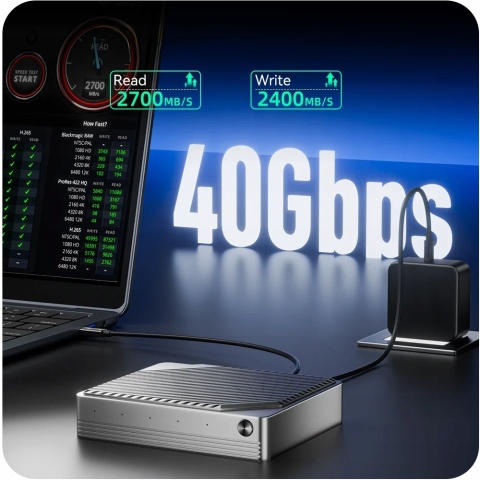 Obudowa 4 dyski Acasis 3901 4-Bay M.2 NVMe RAID Thunderbolt 5/4 40Gbps 32TB