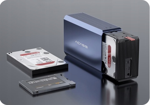 Obudowa HDD SSD 2.5" 3.5" Acasis 2-Bay RAID USB C 3.0 60TB SATA Backup AL