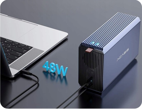 Obudowa HDD SSD 2.5" 3.5" Acasis 2-Bay RAID USB C 3.0 60TB SATA Backup AL