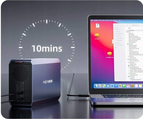 Obudowa HDD SSD 2.5" 3.5" Acasis 2-Bay RAID USB C 3.0 60TB SATA Backup AL