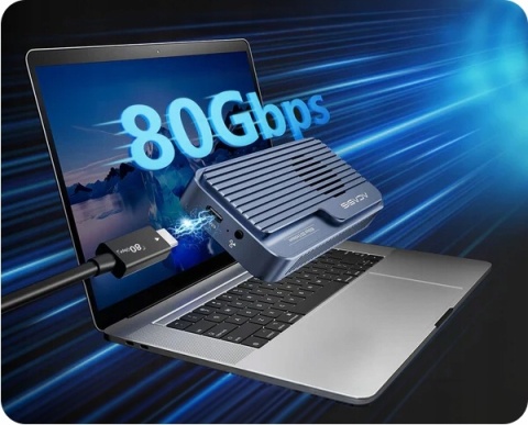 Obudowa dysku TB501Pro M.2 NVMe SSD 80Gb/s USB-C Thunderbolt 4/5 USB4 2280