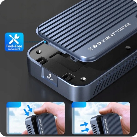 Obudowa dysku TB501Pro M.2 NVMe SSD 80Gb/s USB-C Thunderbolt 4/5 USB4 2280