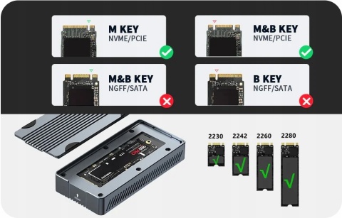 Obudowa dysku TBU405Pro M1 M.2 NVMe SSD 40Gb/s USB-C Thunderbolt 3/4 USB4