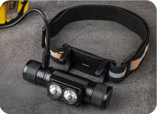 PREMIUM LATARKA CZOŁOWA maXvision H25R BIAŁE+CZERWONE LED + aku 18650 USB-C