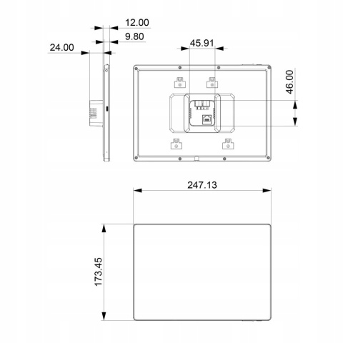 Panel Ekran Monitor Ścienny Android POE 230V Tuya Home Assistant 10.1"
