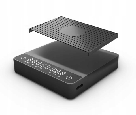 Waga do Kawy Espresso 0.1g Timer USB-C Precyzyjna Kuchenna Jubilerska 2 kg