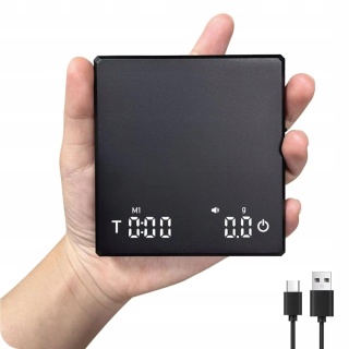 Waga do Kawy Espresso 0.3g Timer USB-C Precyzyjna Kuchenna Jubilerska 2 kg