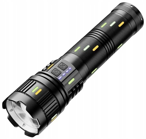 GIGANT! NAJWIĘKSZA LATARKA LED LASER DALEKOSIĘŻNA 30400mAh Power-Bank 2200m
