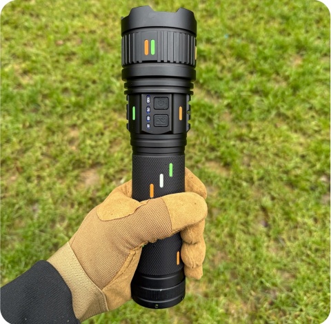 GIGANT! NAJWIĘKSZA LATARKA LED LASER DALEKOSIĘŻNA 30400mAh Power-Bank 2200m