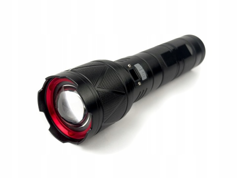 GIGANT WIELKA LATARKA LED BIAŁY CZERWONY LASER DALEKOSIĘŻNA PowerBank 2100m