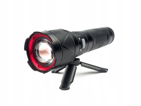 GIGANT WIELKA LATARKA LED BIAŁY CZERWONY LASER DALEKOSIĘŻNA PowerBank 2100m