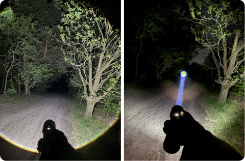 GIGANT WIELKA LATARKA LED BIAŁY CZERWONY LASER DALEKOSIĘŻNA PowerBank 2100m