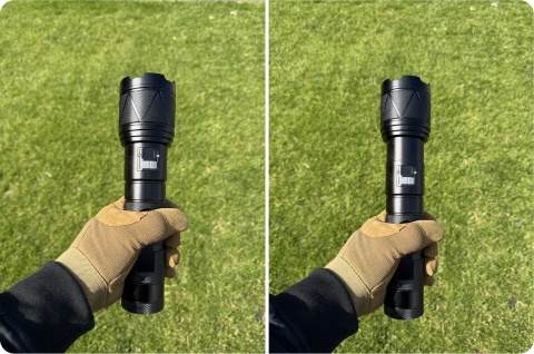 GIGANT WIELKA LATARKA LED BIAŁY CZERWONY LASER DALEKOSIĘŻNA PowerBank 2100m