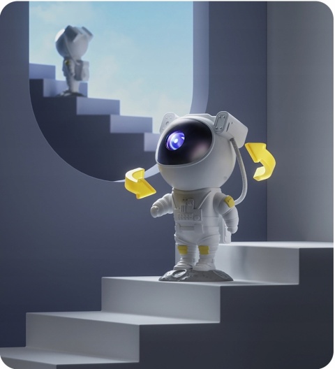 GRATIS LATARKA! PROJEKTOR GWIAZD ASTRONAUTA LAMPKA NOCNA DLA DZIECKA KOSMOS