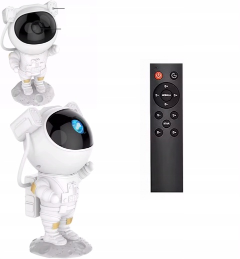 GRATIS LATARKA! PROJEKTOR GWIAZD ASTRONAUTA LAMPKA NOCNA DLA DZIECKA KOSMOS