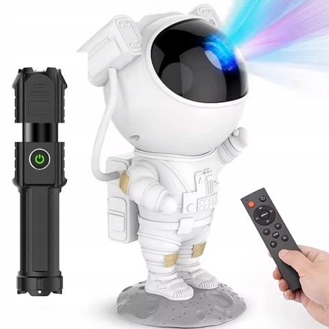 GRATIS LATARKA! PROJEKTOR GWIAZD ASTRONAUTA LAMPKA NOCNA DLA DZIECKA KOSMOS