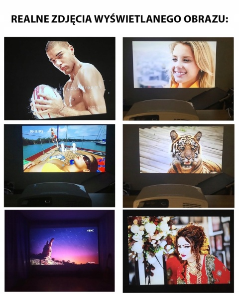 JAKOŚĆ! PROJEKTOR maXvision LED ANDROID 14 SMART TV RZUTNIK FULL HD 4K HDMI