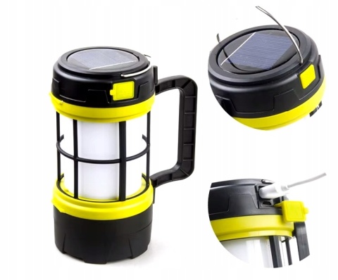 LATARKA LAMPKA KEMPINGOWA LED NAMIOT TURYSTYCZNA Power-Bank SOLARNA MOCNA
