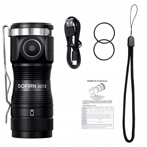 MINI MOCNA Latarka Sofirn SC13 1200lm LED SST40 + akumulator 18350 1100mAh
