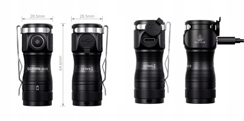 MINI MOCNA Latarka Sofirn SC13 1200lm LED SST40 + akumulator 18350 1100mAh