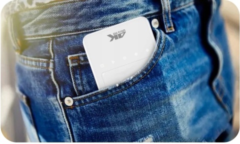 MOBILNY RZUTNIK DLP LED PROJEKTOR MINI AKUMULATOR ANDROID JAKOŚĆ AUTO FOCUS