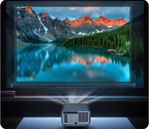 NAJMOCNIEJSZY ! RZUTNIK PROJEKTOR LED FULL HD ANDROID maXvision 54000lm