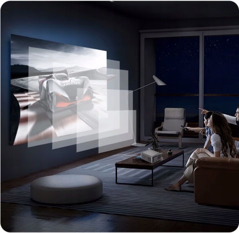 NAJMOCNIEJSZY ! RZUTNIK PROJEKTOR LED FULL HD ANDROID maXvision 54000lm