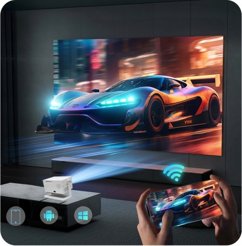 NOWOŚĆ GOOGLE TV RZUTNIK PROJEKTOR LED maXvision LED FULL HD ANDROID GTV1