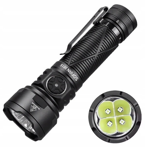 NOWOŚĆ PREMIUM Latarka Sofirn SR15 5000lm LED EDC 4xSFT25R 5000mAh USB-C