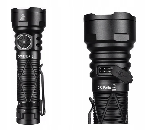 NOWOŚĆ PREMIUM Latarka Sofirn SR15 5000lm LED EDC 4xSFT25R 5000mAh USB-C