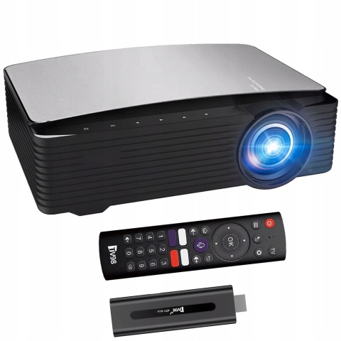 NOWOŚĆ! PROJEKTOR maXvision LED ANDROID 14 SMART TV RZUTNIK FULL HD 4K HDMI