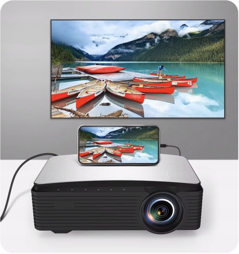 NOWOŚĆ! PROJEKTOR maXvision LED ANDROID 14 SMART TV RZUTNIK FULL HD 4K HDMI