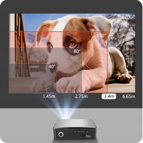 NOWOŚĆ! PROJEKTOR maXvision LED ANDROID 14 SMART TV RZUTNIK FULL HD 4K HDMI