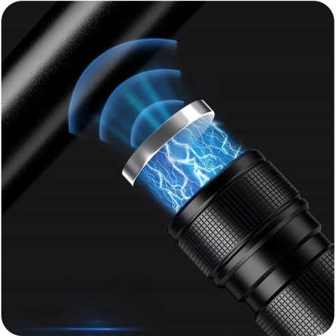 POLICYJNA MOCNA LATARKA DALEKOSIĘŻNA LED 1700m. USB-C POWER-BANK 35W+COB