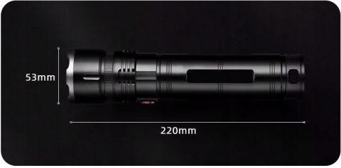 POTĘŻNA LATARKA LED BIAŁY LASER DALEKOSIĘŻNA PowerBank 1900m maXvision 901