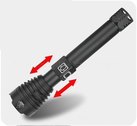 POTĘŻNA - ORYGINALNA LATARKA 5000LM LED XHP90.3 2x26650 10000mAh ZOOM USB-C
