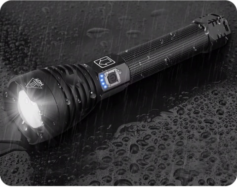 POTĘŻNA - ORYGINALNA LATARKA 5000LM LED XHP90.3 2x26650 10000mAh ZOOM USB-C