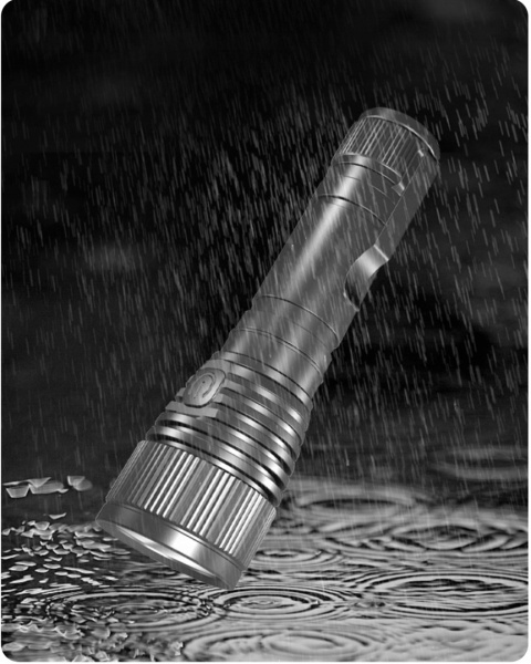 PREMIUM! BARDZO MOCNA ALUMINIOWA LATARKA S15 LED KOMPAKTOWA 1100lm USB-C