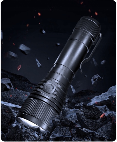 PREMIUM! BARDZO MOCNA ALUMINIOWA LATARKA S15 LED KOMPAKTOWA 1100lm USB-C