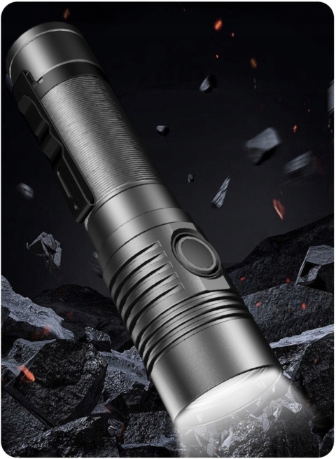 PREMIUM! BARDZO MOCNA LATARKA LED KOMPAKTOWA Z10 1400lm USB-C 4800 mAh