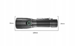 PREMIUM! BARDZO MOCNA LATARKA LED KOMPAKTOWA Z15 1400lm USB-C 4800 mAh